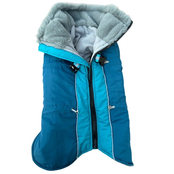 Stylish Blue Insulated Dog Coat - Size Large Pet Apparel Insulated Vest - Picture 1 of 9